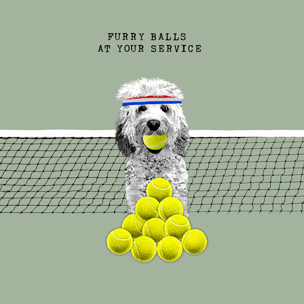 Funny Card for Tennis fan with Cockapoo