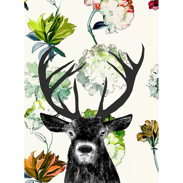 Deer and Flowers Card