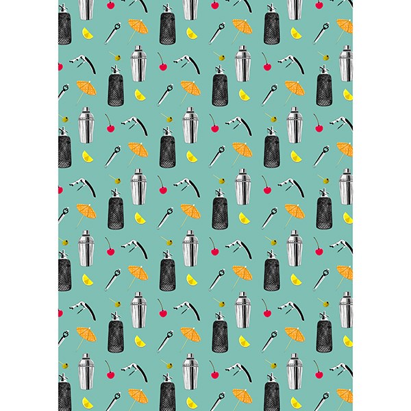 Double Sided Cocktail Gift Wrap