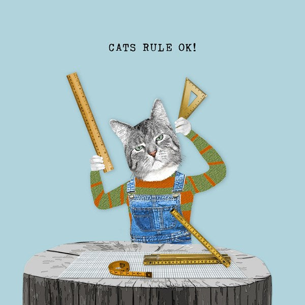 Cats rule OK card