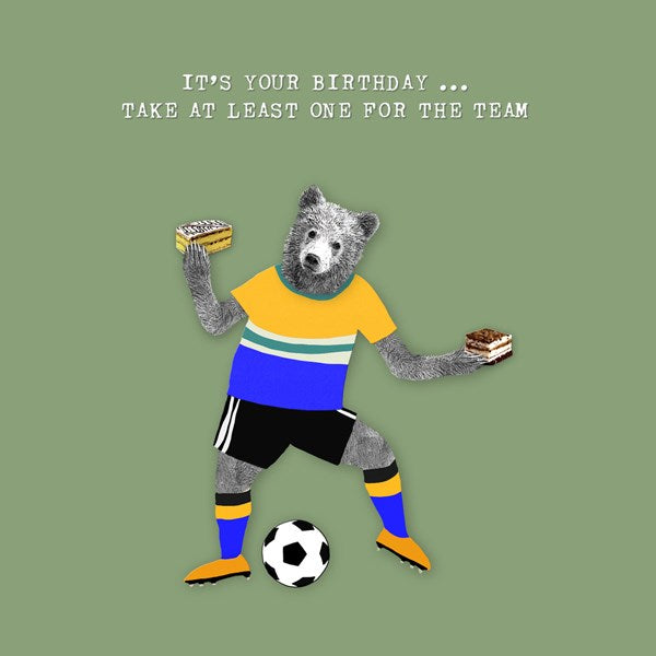 Fun Birthday Card for Football Fan