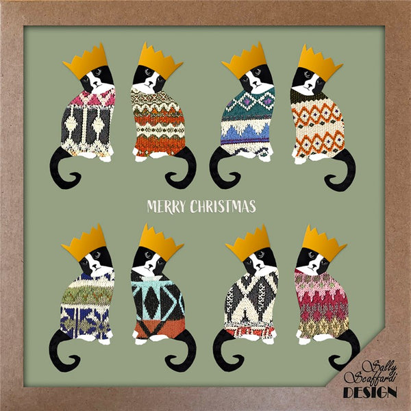Cats in Christmas Jumpers Card Box