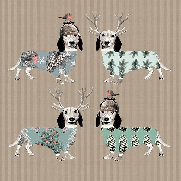 Festive Sausage Dogs Card