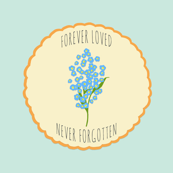 Sympathy Card - Forever Loved, Never Forgotten