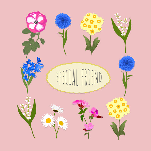 Floral Special Friend Card