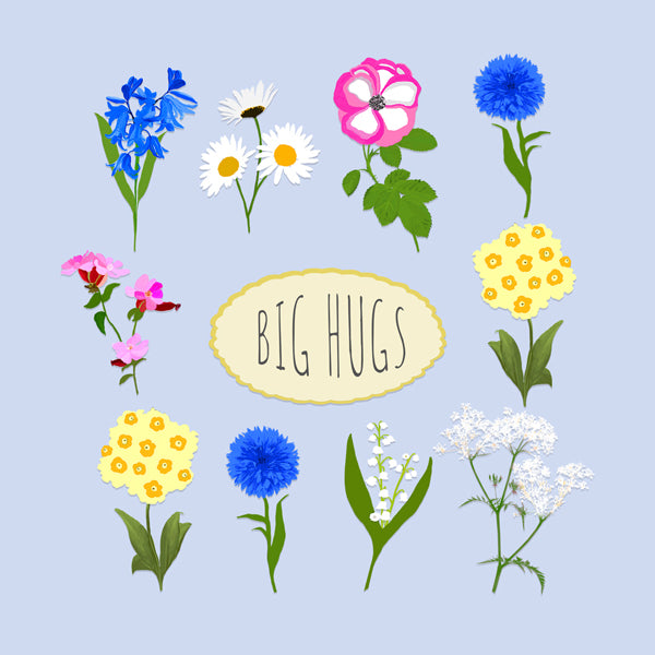 Floral Big Hugs Card