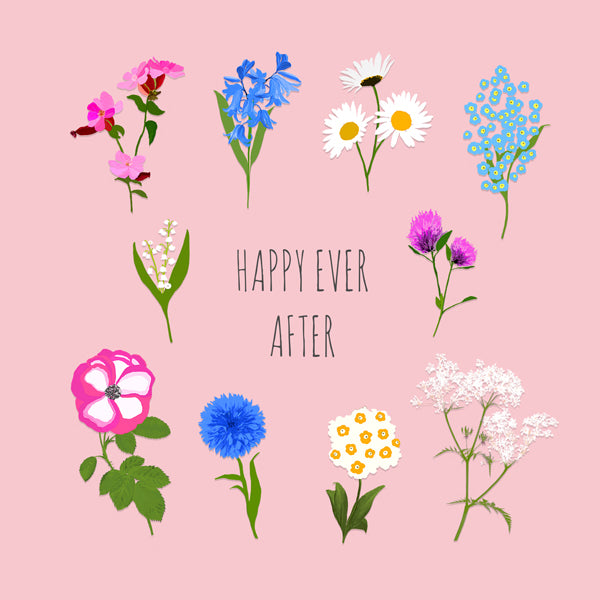 Wild Flower Wedding Card