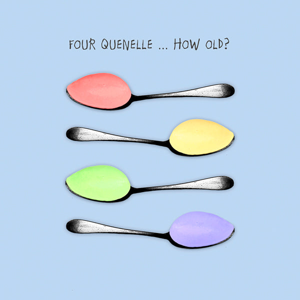 Cheeky birthday Card for a Foodie | Four Quenelle ... How Old | Funny Birthday Card for a cook | Food Lover
