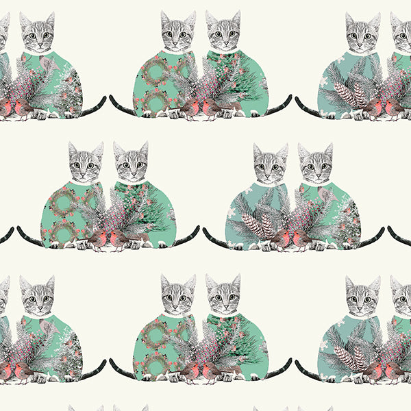 Festive Cats Gift Wrap (half price)