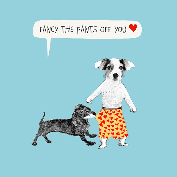 Hilarious Fancy the Pants Off You Love Card for a partner for Anniversary, Valentines or simply expression of Love
