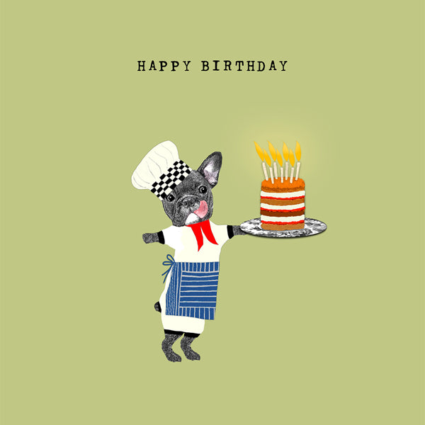 Cute Birthday Card for a cook, baker or dog lover