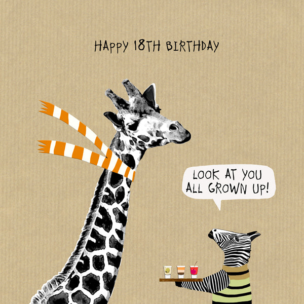 Funny 18th Birthday card ... All Grown Up