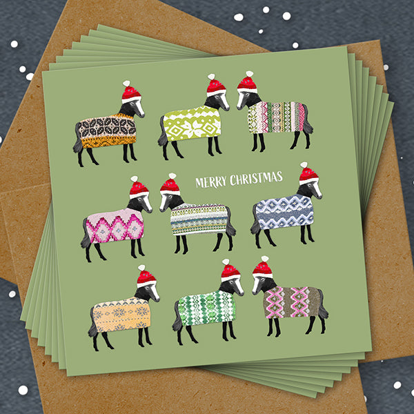 Christmas Horses - Pack of 8