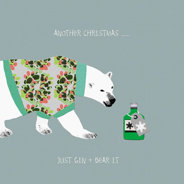 Gin and Bear it Christmas Card