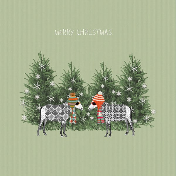 Christmas Horses Card