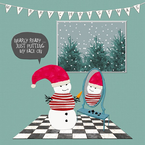 Funny Snowman Christmas Card