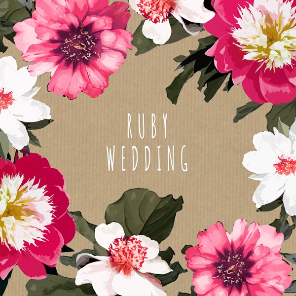 Ruby Wedding Card