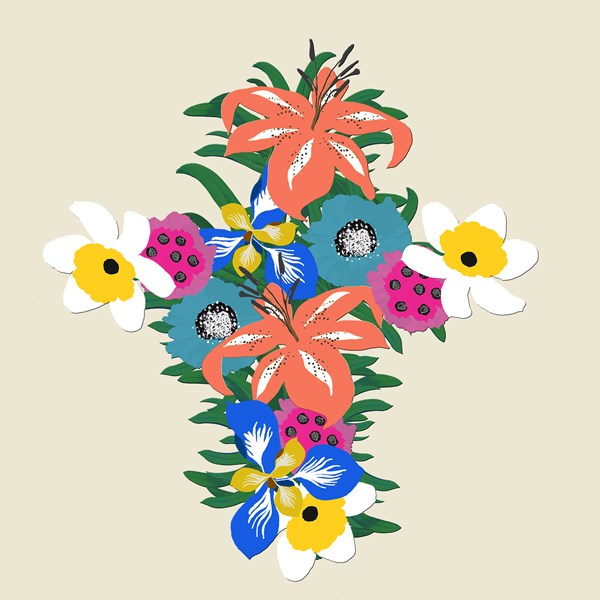 Floral Cross card