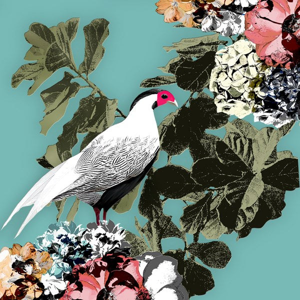 White Pheasant & Floral Card for all Occasions
