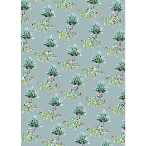 Palm trees and sun loungers Gift Wrap