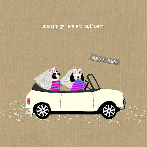 Gay Happy Ever After Wedding Card (Mrs & Mrs)