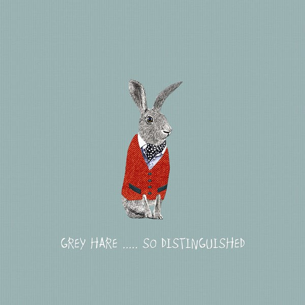 Distinguished Grey Hare Card