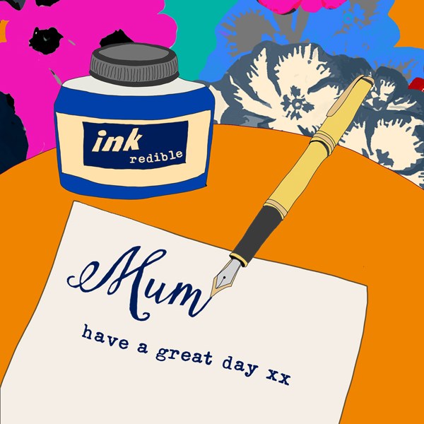 Ink readable Mum card