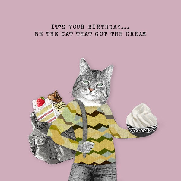 Birthday card for cat lover