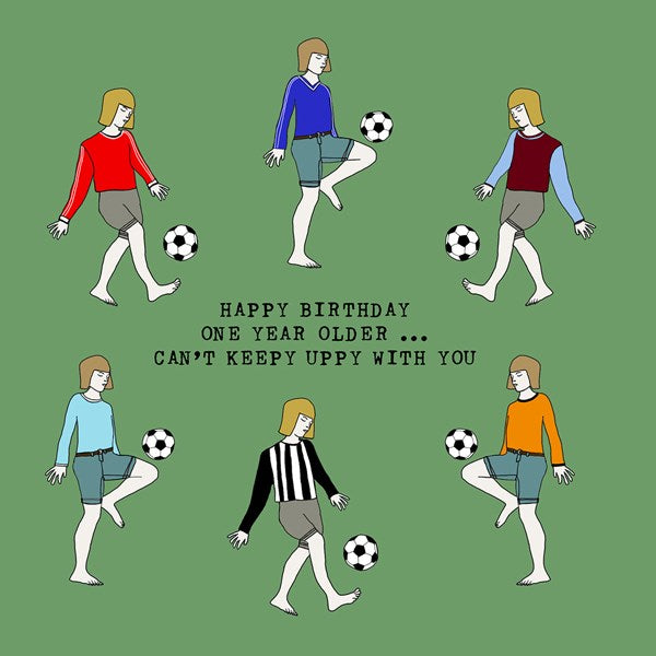Birthday card for girl footballer