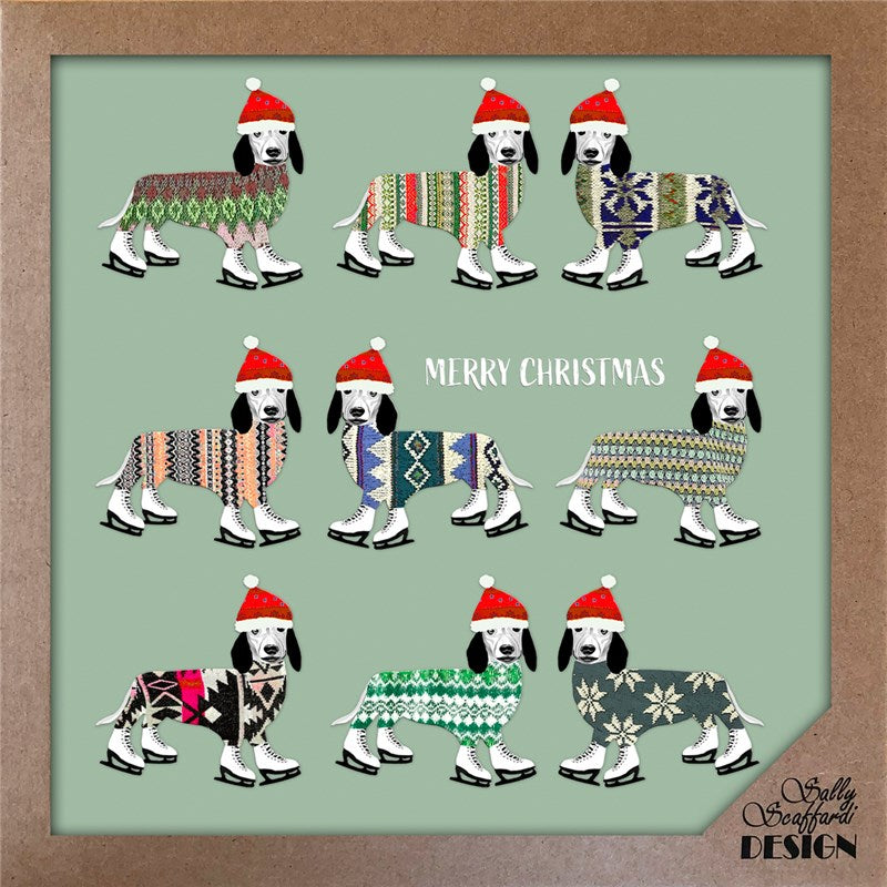 Sausage Dogs in Jumpers Card Box