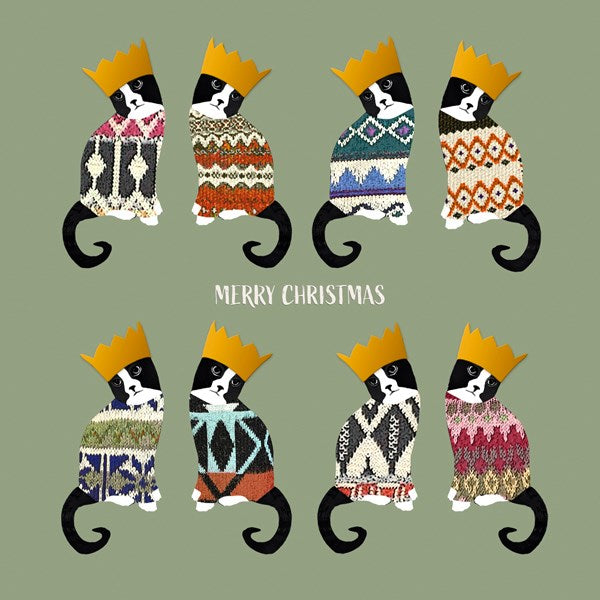 Cats in Christmas Jumpers Card